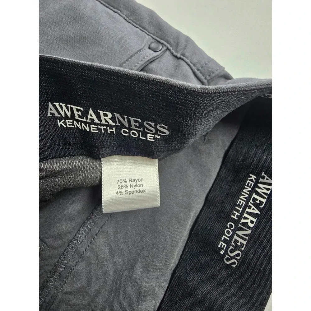 Awareness Kenneth Cole Men's Flex Relaxed Fit Gray Pants Casual Workwear 30x32